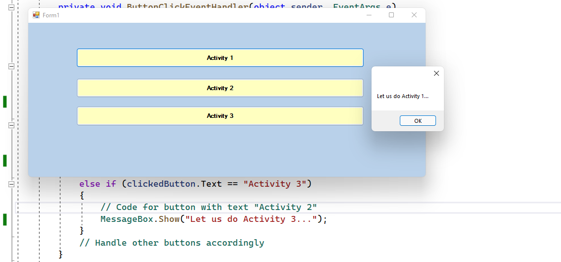 Attaching One Event Handler to Multiple Buttons in a Windows Application using C#