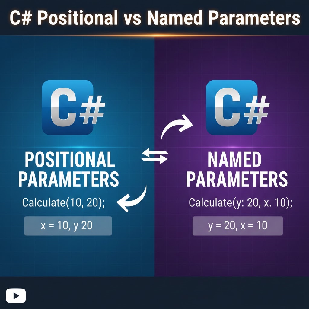 C# Positional Parameters, Named Parameters and Default Values Explained